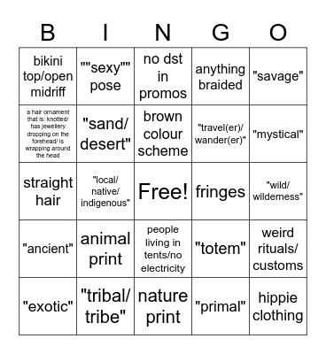 SN Wasteland Event Bingo Card