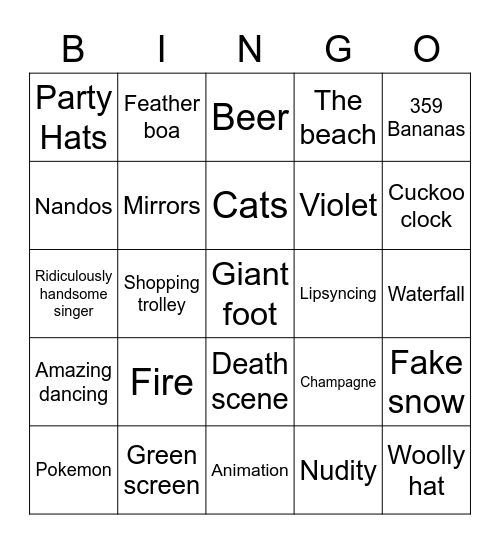 Hayleyvision Bingo 2023 Bingo Card