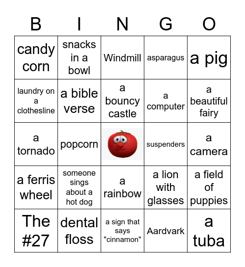 Veggie Tales Bingo!!!! Bingo Card