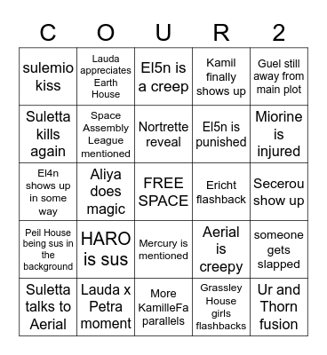 G-Witch episodes 16-18 bingo Card