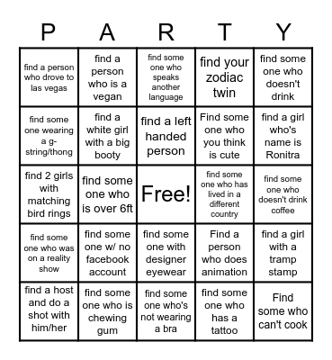 Bingo de Mayo Bingo Card
