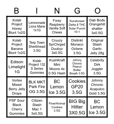 BINGO Card