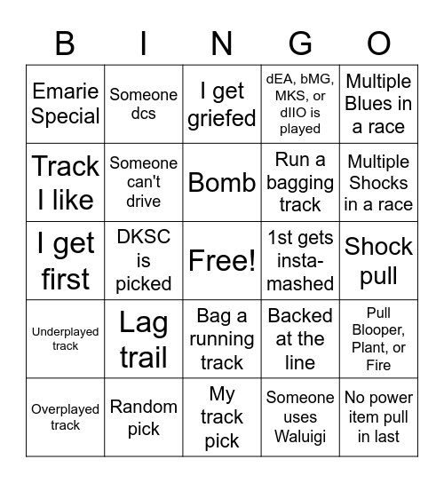 Lounge Bingo lol Bingo Card