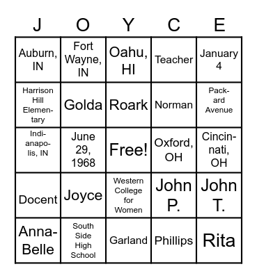Happy Birthday! Bingo Card