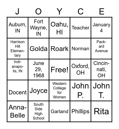 Happy Birthday! Bingo Card