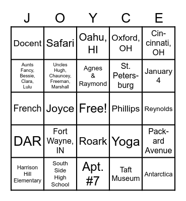 Happy Birthday! Bingo Card