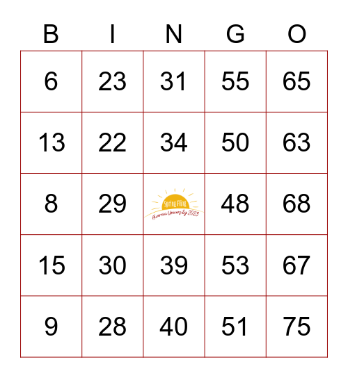 MEGA PRIZE Bingo 2023 Bingo Card