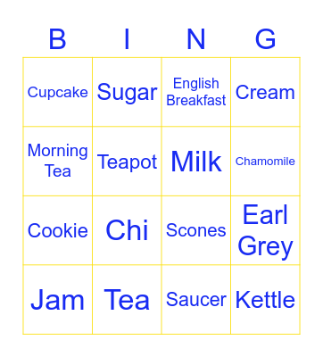 Biggest Morning Tea 2023 Bingo Card