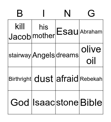 Stairway To Heaven Bingo Card