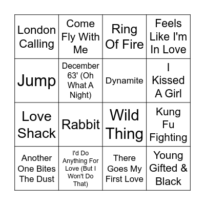 Pick N Mix Bingo Card