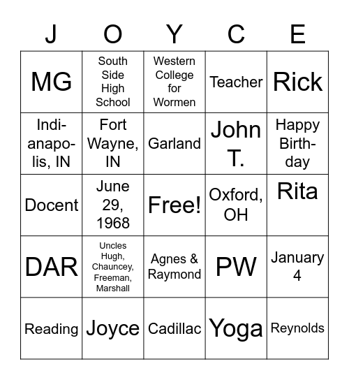 Happy Birthday! Bingo Card