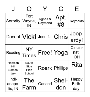 Happy Birthday! Bingo Card