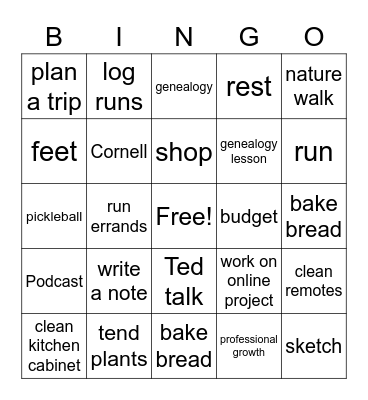 May Bingo Card