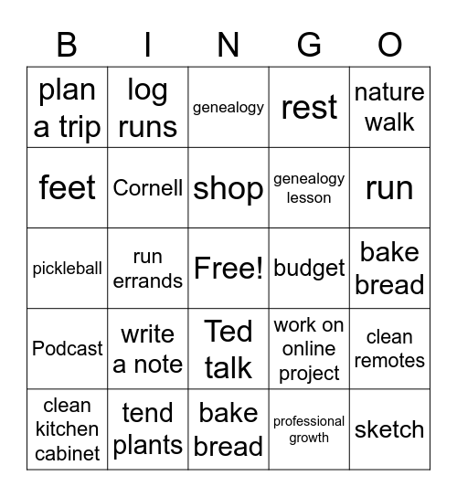 May Bingo Card