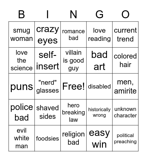 Women of Marvel Bingo Card