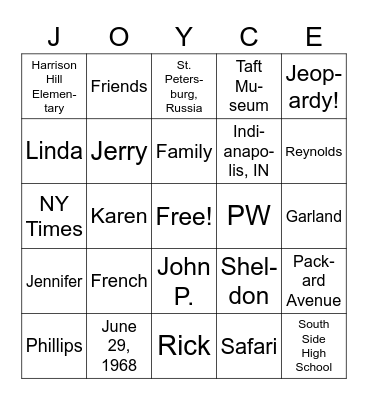Happy Birthday! Bingo Card