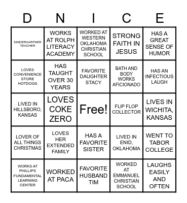 FAVORITES/FACTS ABOUT THE BIRTHDAY GIRL Bingo Card