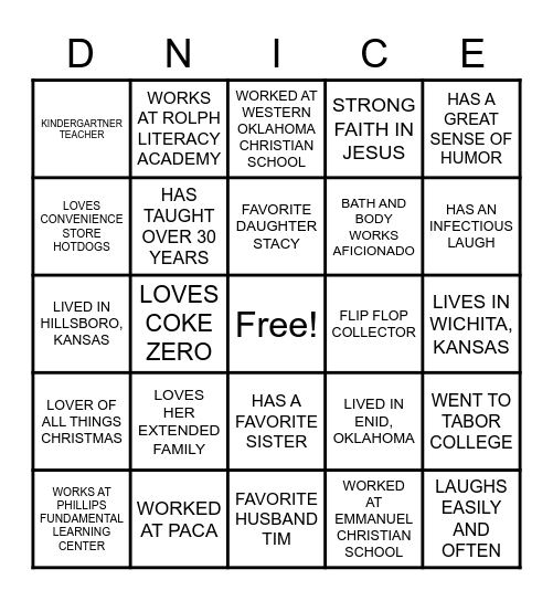 FAVORITES/FACTS ABOUT THE BIRTHDAY GIRL Bingo Card
