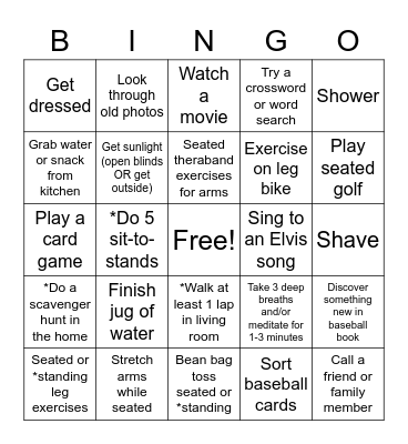 Monte Bingo Card
