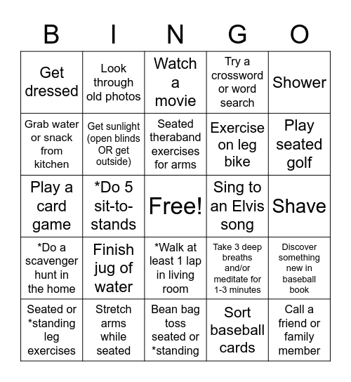 Monte Bingo Card