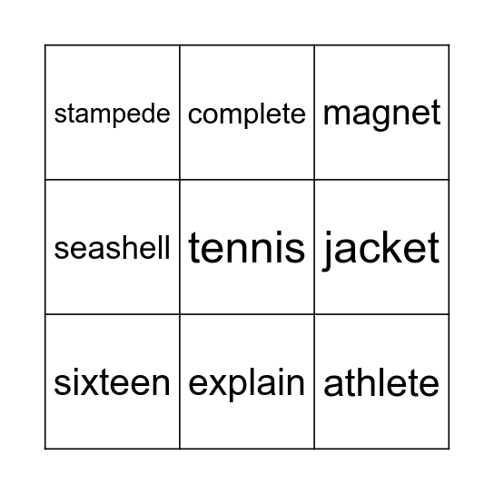 Bingo Card
