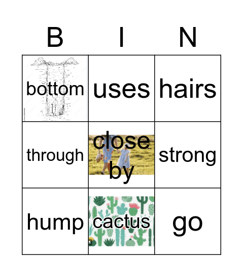 DL 2 U2 Week2 Water Quiz Bingo Card