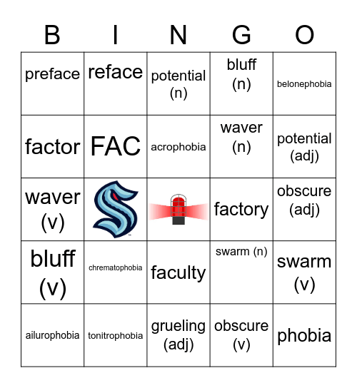 Vocabulary List #10 - BINGO - Review Bingo Card
