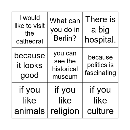 Berlin Y7  - LOTTO! Bingo Card