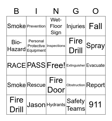 Rescue Bingo Card