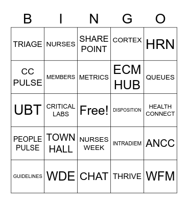 ADVICE BINGO Card