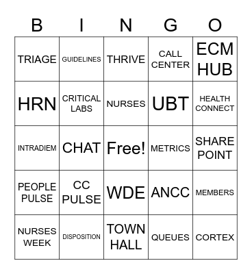 ADVICE BINGO Card