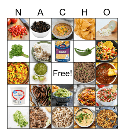 It's NACHO Bingo || Parte Dos Bingo Card