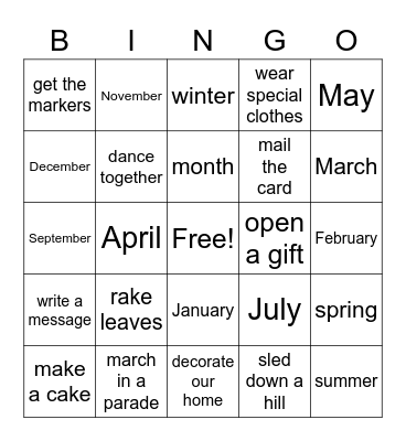 Inside the USA - Unit 10 Bingo Card