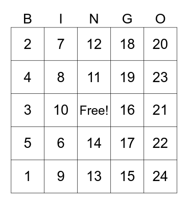 E&I CONSUMER OPERATIONS Bingo Card