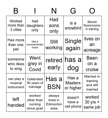 BINGO MIXER Bingo Card