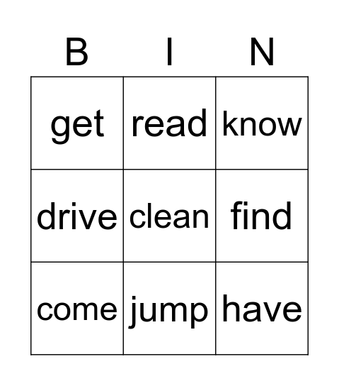 what doing Bingo Card