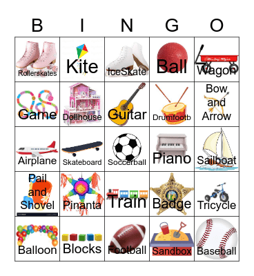 After School Fun - Toys Bingo Card