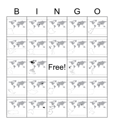 Geo-Power Bingo Card