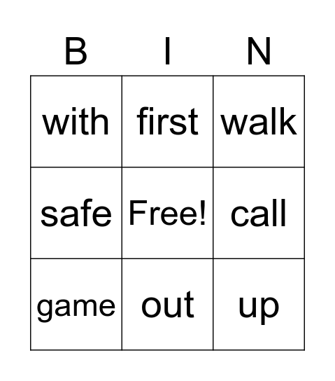 Unit 28 Bingo Card