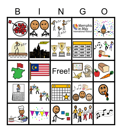 Memphis in May International Festival Bingo Card