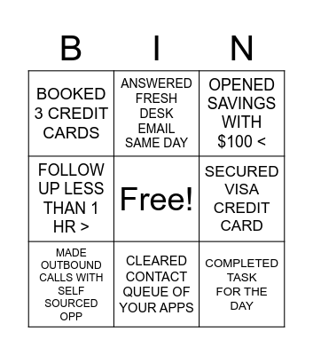 DB SALES BINGO Card