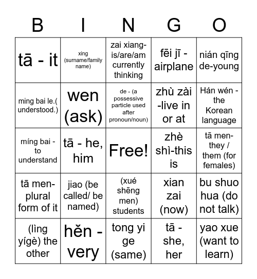 SHK? Bingo Card