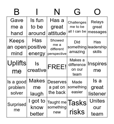 YOU ROCK  Bingo Card