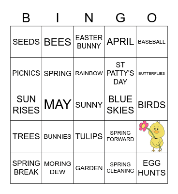 Spring Bingo! Bingo Card