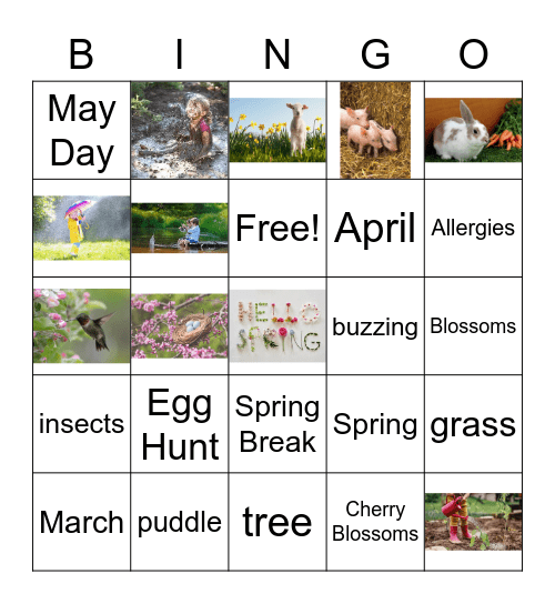 Spring Bingo Card