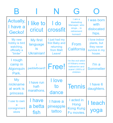 Tea & Toast Spring Social BINGO Card