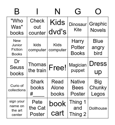 McCowan Library Bingo Card