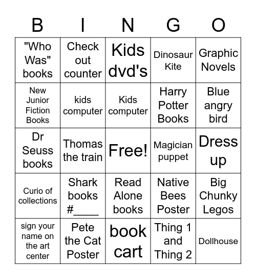 McCowan Library Bingo Card