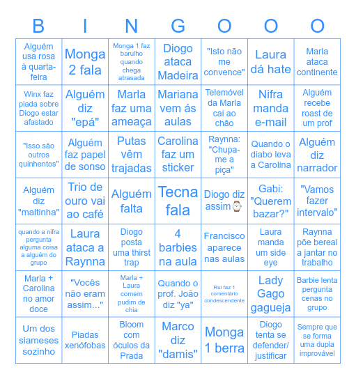 SEGUNDA EDIÇÃO Bingo Card