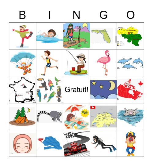 Partir en vacances (Partie II) Bingo Card